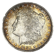 Load image into Gallery viewer, 1881 Morgan Silver Dollar BU
