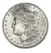 Load image into Gallery viewer, 1881 Morgan Silver Dollar BU
