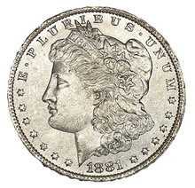 Load image into Gallery viewer, 1881 O Morgan Silver Dollar BU