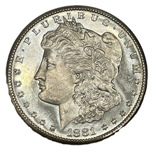Load image into Gallery viewer, 1881 S Morgan Silver Dollar BU