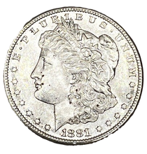 Load image into Gallery viewer, 1881 S Morgan Silver Dollar BU