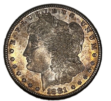 Load image into Gallery viewer, 1881 S Morgan Silver Dollar BU