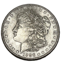 Load image into Gallery viewer, 1886 Morgan Silver Dollar BU