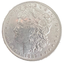 Load image into Gallery viewer, 1887 S$1 Morgan Silver Dollar