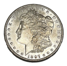 Load image into Gallery viewer, 1897 Morgan Silver Dollar BU
