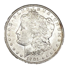 Load image into Gallery viewer, 1901 Morgan Silver Dollar BU