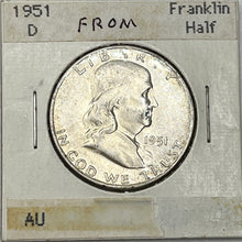Load image into Gallery viewer, 1951 D Franklyn Half Dollar AU