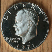 Load image into Gallery viewer, 1971 S Eisenhower Ike Silver $1 Dollar - 40% Silver - Gem Proof
