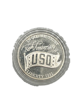 Load image into Gallery viewer, 1991 USO Silver Dollar Proof