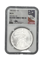 Load image into Gallery viewer, 1995 Eagle S$1 MS70 Signed John Mercanti