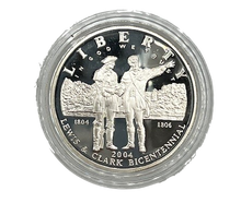 Load image into Gallery viewer, 2004 Lewis & Clark Bicentennial Silver Dollar