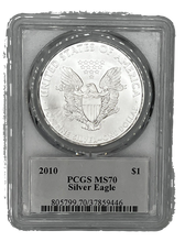 Load image into Gallery viewer, 2010 PCGS MS70 Silver Eagle $1 Thomas Cleveland Signed