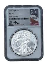 Load image into Gallery viewer, 2020 Eagle S$1 MS70 Signed John Mercanti