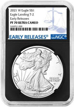 Load image into Gallery viewer, 2021-W Proof $1 Type 2 American Silver Eagle NGC PF70UC ER Blue Label Retro Core