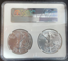 Load image into Gallery viewer, 2021 Eagle Type 1 & Type 2 S$1 Early Releases 2-Coin Set MS 70 NGC