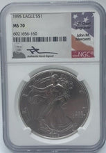 Load image into Gallery viewer, 1995 Eagle S$1 MS70 NGC John Mercanti Signed