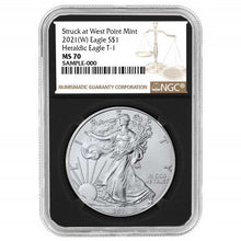 Load image into Gallery viewer, 2021 (W) $1 Type 1 American Silver Eagle NGC MS70 Brown Label Retro Core