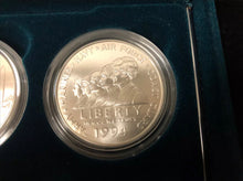 Load image into Gallery viewer, 1994 U. S. Veterans Commemorative Uncirculated Silver Dollars~3-Coin Set