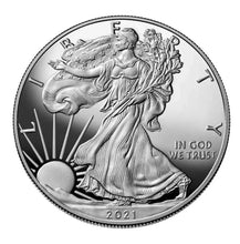 Load image into Gallery viewer, 2021 W Silver American Eagle S$1 PF70 Ultra Cameo