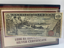 Load image into Gallery viewer, 1896 $1 Silver Certificate Educational Notes