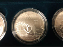 Load image into Gallery viewer, 1994 U. S. Veterans Commemorative Uncirculated Silver Dollars~3-Coin Set