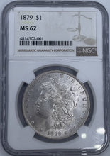 Load image into Gallery viewer, 1879 MS62 $1 Morgan Silver Dollar NGC