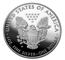 Load image into Gallery viewer, 2021 W Silver American Eagle S$1 PF70 Ultra Cameo