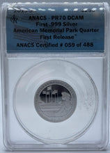 Load image into Gallery viewer, 2019-S American memorial park Quarter First Release