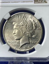 Load image into Gallery viewer, 1924-S PEACE SILVER DOLLAR $1 NGC AU55