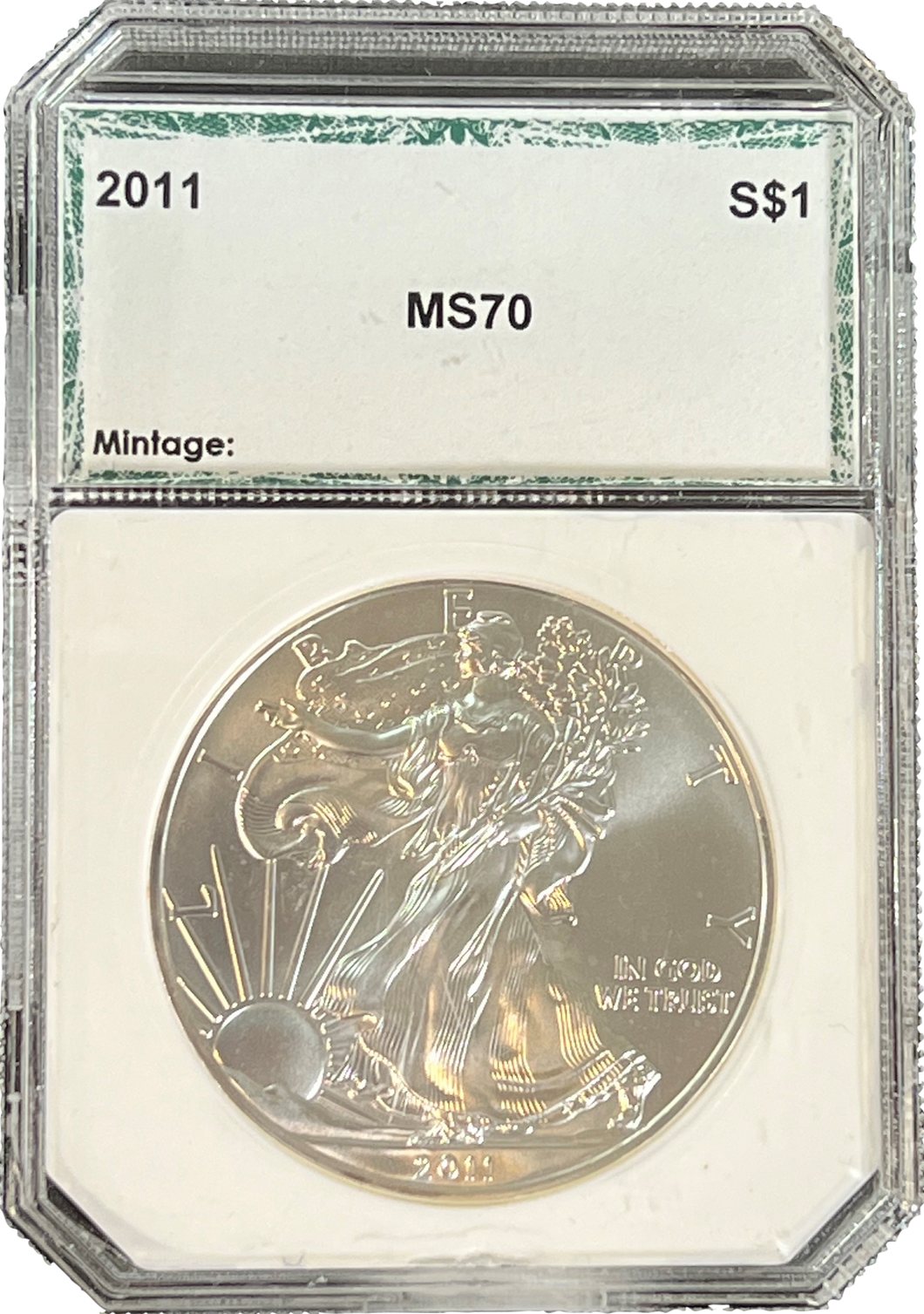 2011 S$1 MS70 Silver Eagle