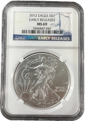 2012 EAGLE S$1 EARLY Releases MS69 NGC