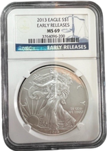 Load image into Gallery viewer, 2013 EAGLE S$1 Early Releases MS69 NGC
