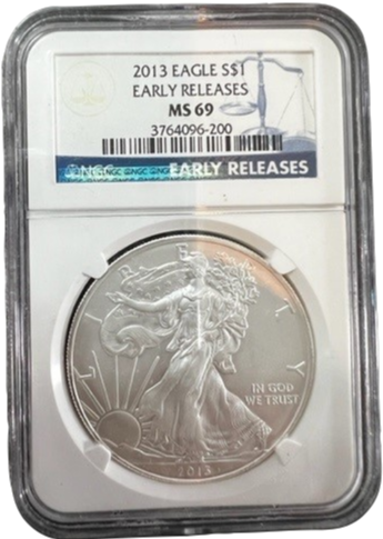 2013 EAGLE S$1 Early Releases MS69 NGC