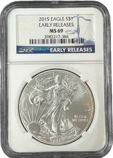 2015 EAGLE S$1 MS69 NGC