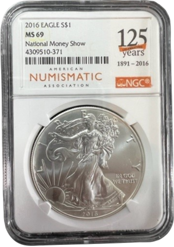 2016 Eagle S$1 MS69 National Money Show NGC