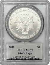 Load image into Gallery viewer, 2018 Silver American Eagle PCGS MS70
