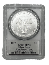 Load image into Gallery viewer, 2019 PCGS MS70 Silver Eagle FDOI
