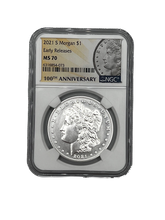 Load image into Gallery viewer, 2021 $1 Morgan and Peace Silver Dollar 6pc Set NGC MS70 ER 100th Anni. Label
